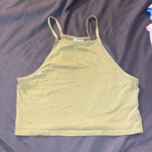 Divided M green crop top